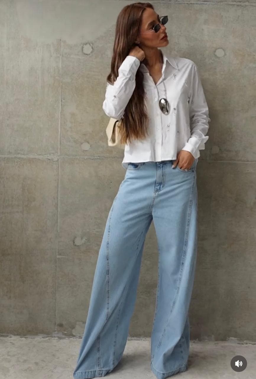 Calca Pantalona Recortes